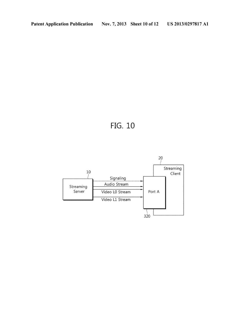 METHOD AND APPARATUS FOR TRANSMITTING MEDIA CONTENT VIA A SINGLE PORT OR     MULTIPLE PORTS - diagram, schematic, and image 11