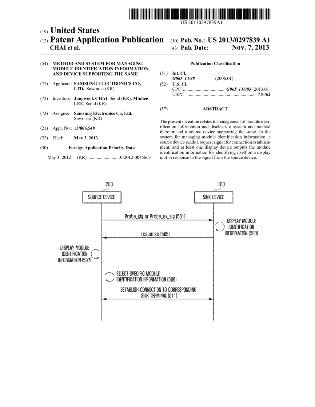 METHOD AND SYSTEM FOR MANAGING MODULE IDENTIFICATION INFORMATION, AND     DEVICE SUPPORTING THE SAME - diagram, schematic, and image 01