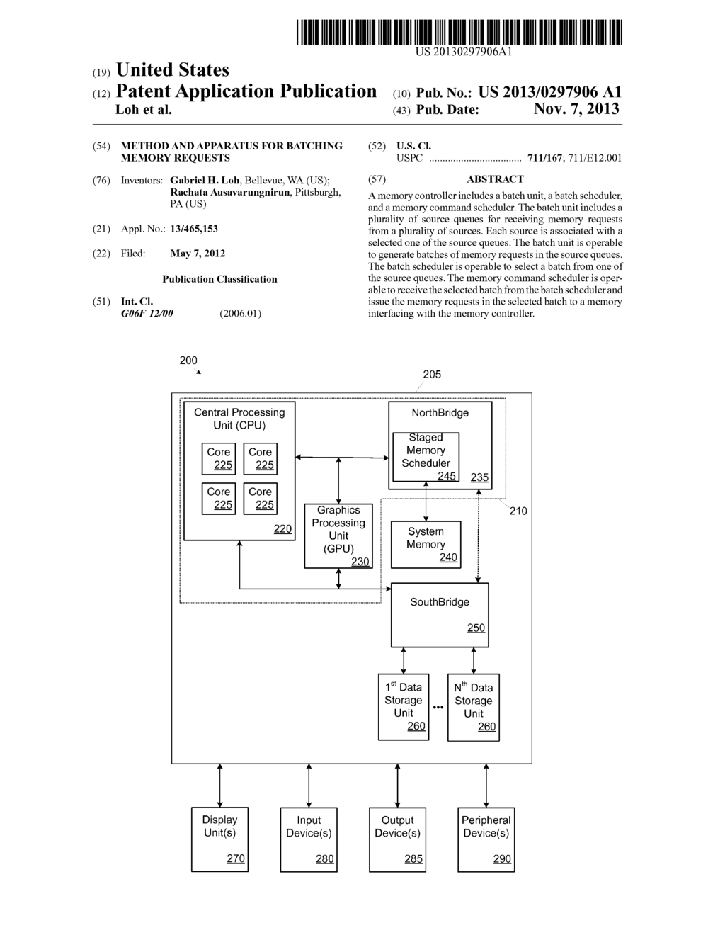 METHOD AND APPARATUS FOR BATCHING MEMORY REQUESTS - diagram, schematic, and image 01