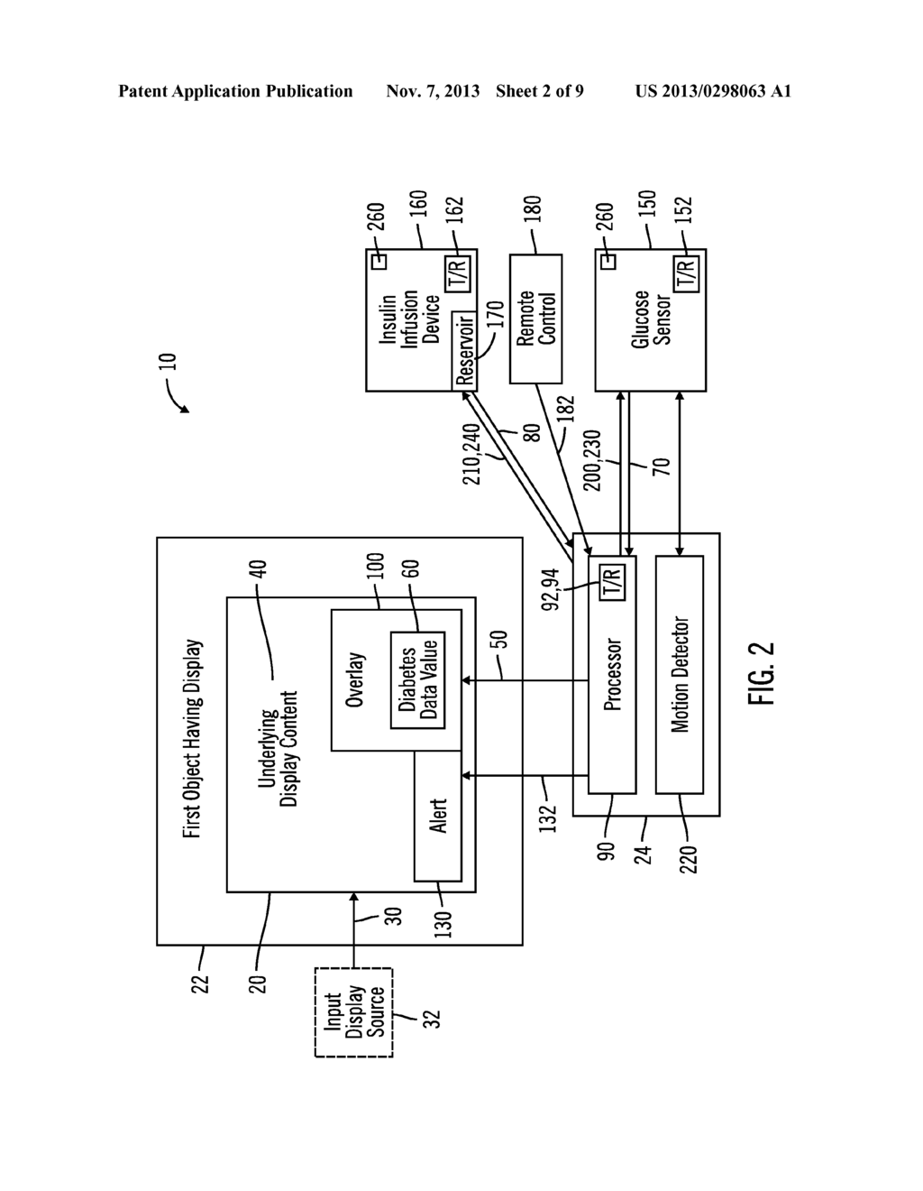 Active Overlay of Diabetes Management Information on a Display - diagram, schematic, and image 03