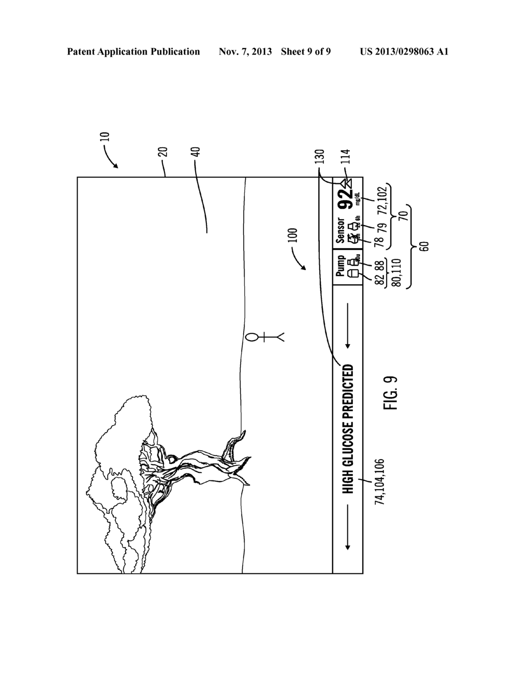 Active Overlay of Diabetes Management Information on a Display - diagram, schematic, and image 10