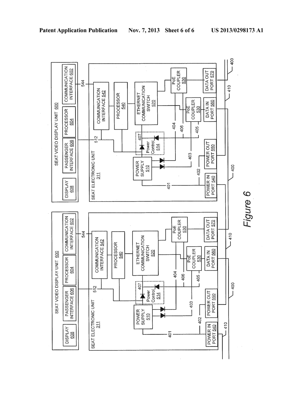 AIRCRAFT IN-FLIGHT ENTERTAINMENT SYSTEM WITH ROBUST DAISY-CHAINED NETWORK - diagram, schematic, and image 07