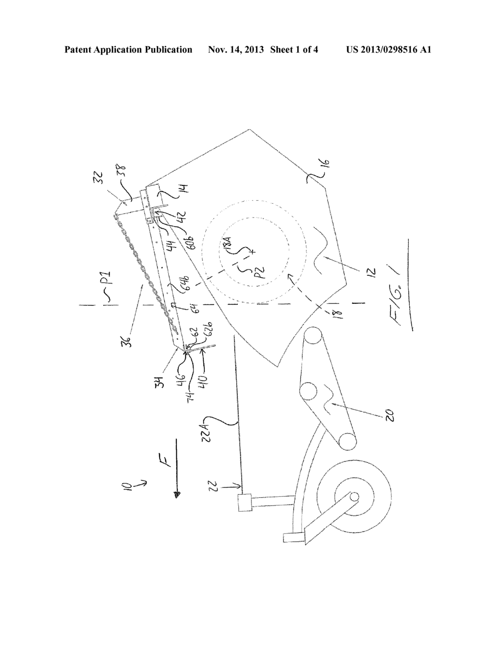 Device for Blocking Ejection of Crop Material from an Auger Platform of an     Agricultural Harvester - diagram, schematic, and image 02