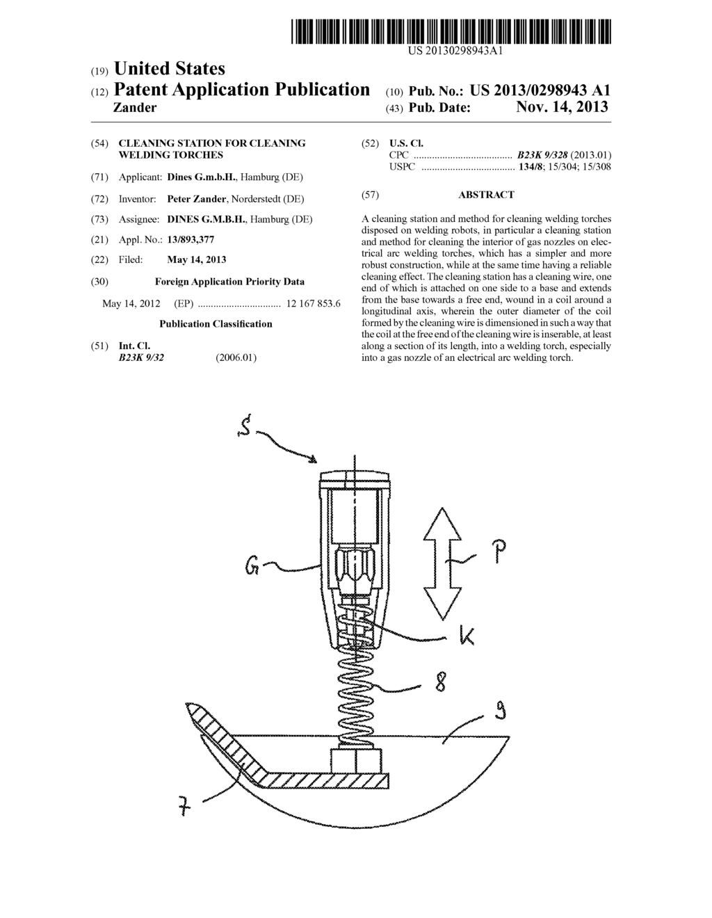 CLEANING STATION FOR CLEANING WELDING TORCHES - diagram, schematic, and image 01