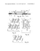 DEVICE AND METHOD FOR ALIGNING AND HOLDING A PLURALITY OF SINGULATED     SEMICONDUCTOR COMPONENTS IN RECEIVING POCKETS OF A TERMINAL CARRIER diagram and image