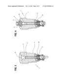 PROCESS AND EQUIPMENT FOR THE FABRICATION OF GLASS CONTAINERS WITH     INTERNALLY THREADED NECK diagram and image