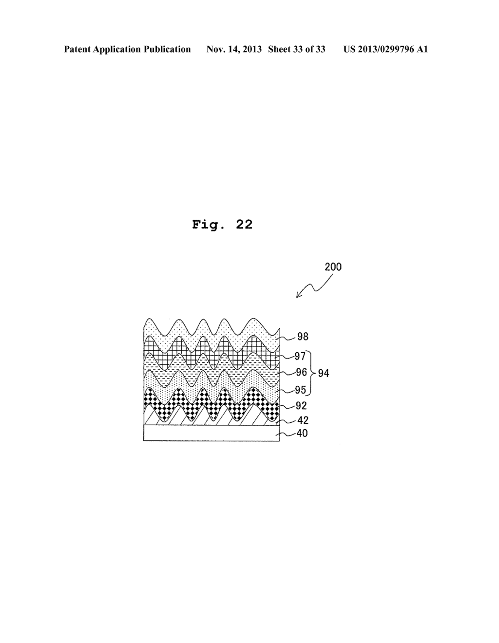 METHOD FOR PRODUCING MOLD FOR MINUTE PATTERN TRANSFER, METHOD FOR     PRODUCING DIFFRACTION GRATING USING THE SAME, AND METHOD FOR PRODUCING     ORGANIC EL ELEMENT INCLUDING THE DIFFRACTION GRATING - diagram, schematic, and image 34