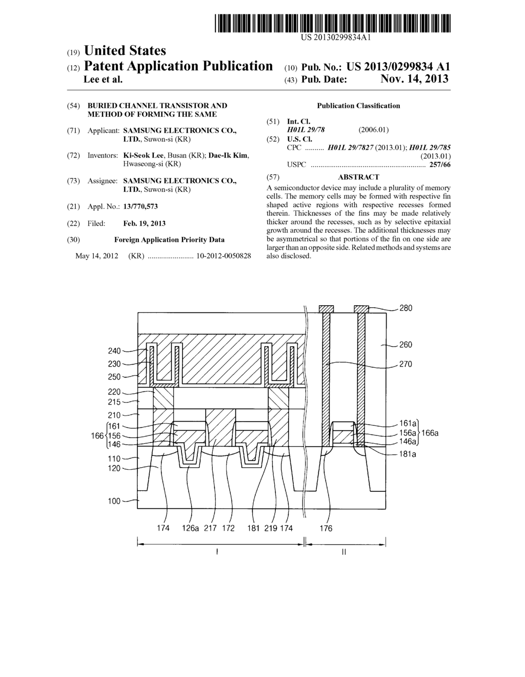 BURIED CHANNEL TRANSISTOR AND METHOD OF FORMING THE SAME - diagram, schematic, and image 01