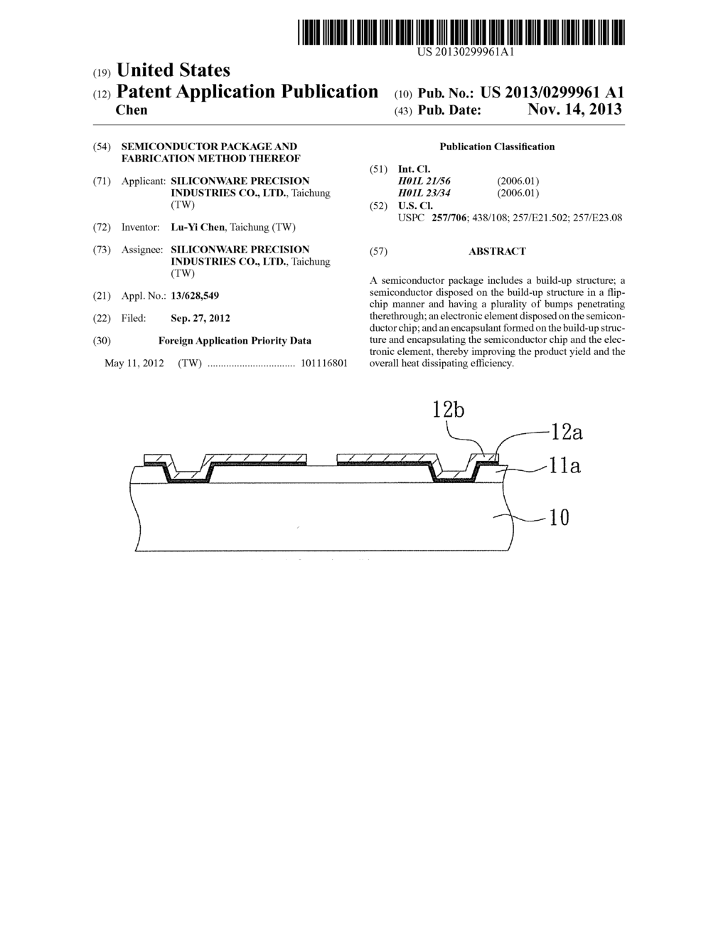 SEMICONDUCTOR PACKAGE AND FABRICATION METHOD THEREOF - diagram, schematic, and image 01