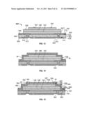 MICROELECTRONIC PACKAGE WITH STACKED MICROELECTRONIC ELEMENTS AND METHOD     FOR MANUFACTURE THEREOF diagram and image