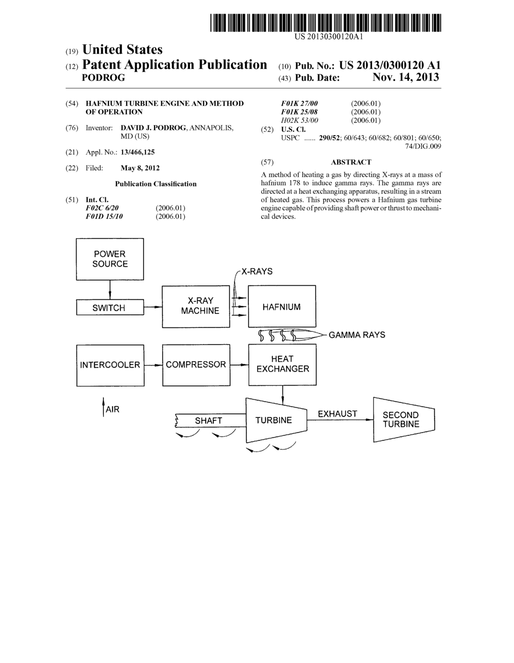 HAFNIUM TURBINE ENGINE AND METHOD OF OPERATION - diagram, schematic, and image 01