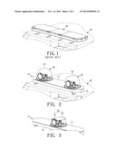 VISUAL WARNING DEVICE HAVING INTERIOR SPOTLIGHTS CAPABLY ILLUMINATING IN     PREFERABLE DIRECTION diagram and image