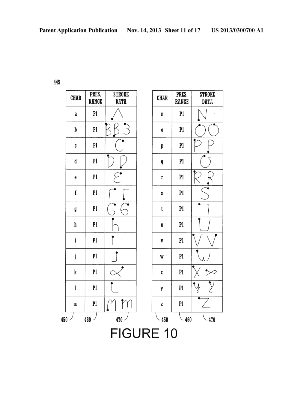 METHOD AND APPARATUS FOR USING PRESSURE INFORMATION FOR IMPROVED COMPUTER     CONTROLLED HANDWRITING RECOGNITION DATA ENTRY AND USER AUTHENTICATION - diagram, schematic, and image 12