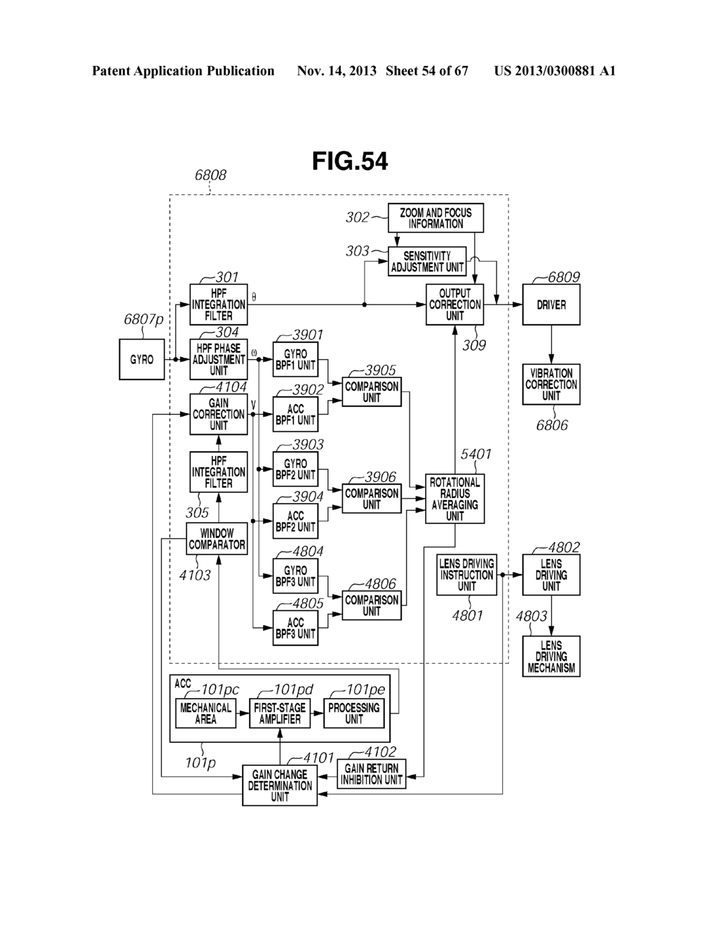 IMAGE STABILIZATION CONTROL APPARATUS AND IMAGING APPARATUS - diagram, schematic, and image 55