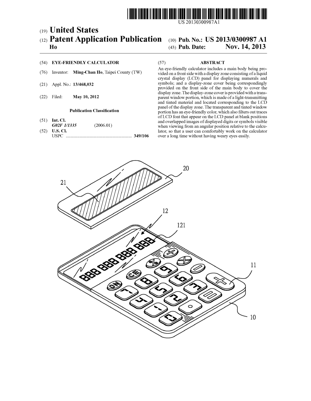 EYE-FRIENDLY CALCULATOR - diagram, schematic, and image 01