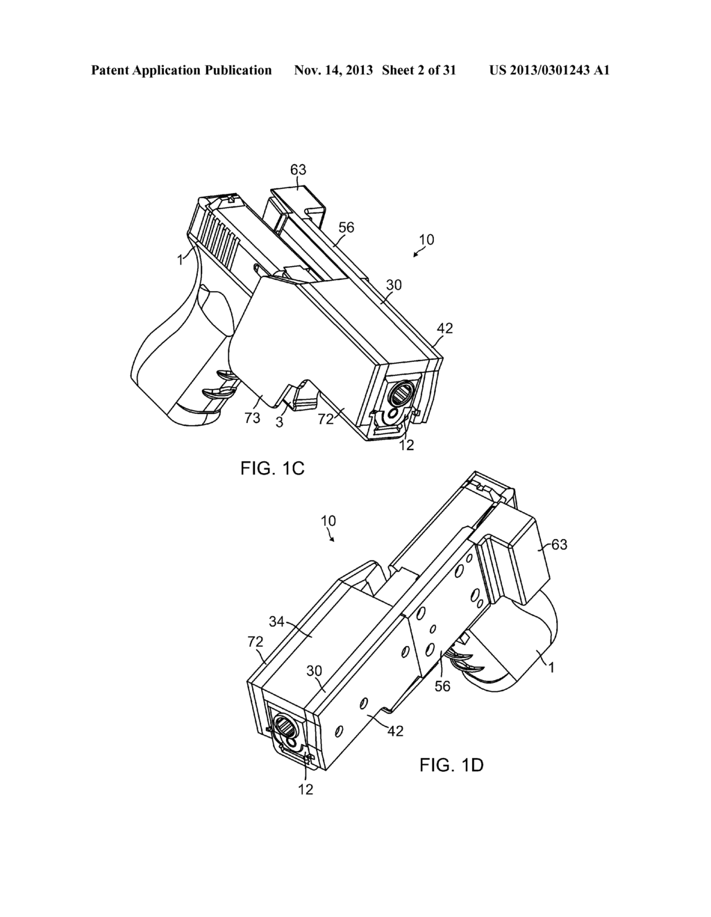 QUICK DRAW GUN HOLSTER WITH INTERACTIVE ACCESSORY DEVICE - diagram, schematic, and image 03