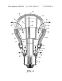 SOLID STATE LIGHT WITH ALIGNED LIGHT GUIDE AND INTEGRATED VENTED THERMAL     GUIDE diagram and image