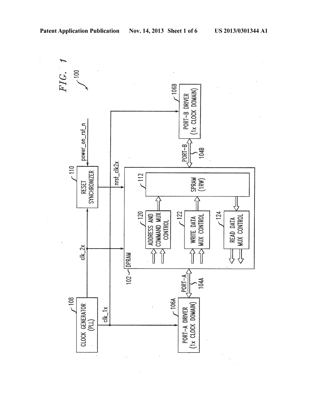 MULTIPLE-PORT MEMORY DEVICE COMPRISING SINGLE-PORT MEMORY DEVICE WITH     SUPPORTING CONTROL CIRCUITRY - diagram, schematic, and image 02