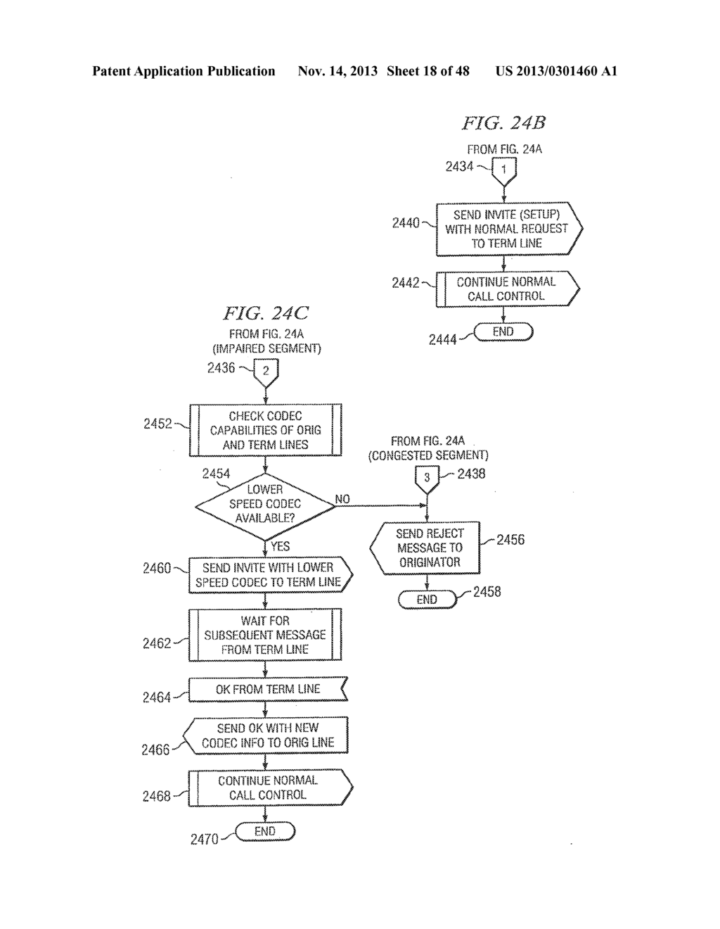 SYSTEM AND METHOD FOR ADJUSTING CODEC SPEED IN A TRANSMISSION PATH DURING     CALL SET-UP DUE TO REDUCED TRANSMISSION PERFORMANCE - diagram, schematic, and image 19