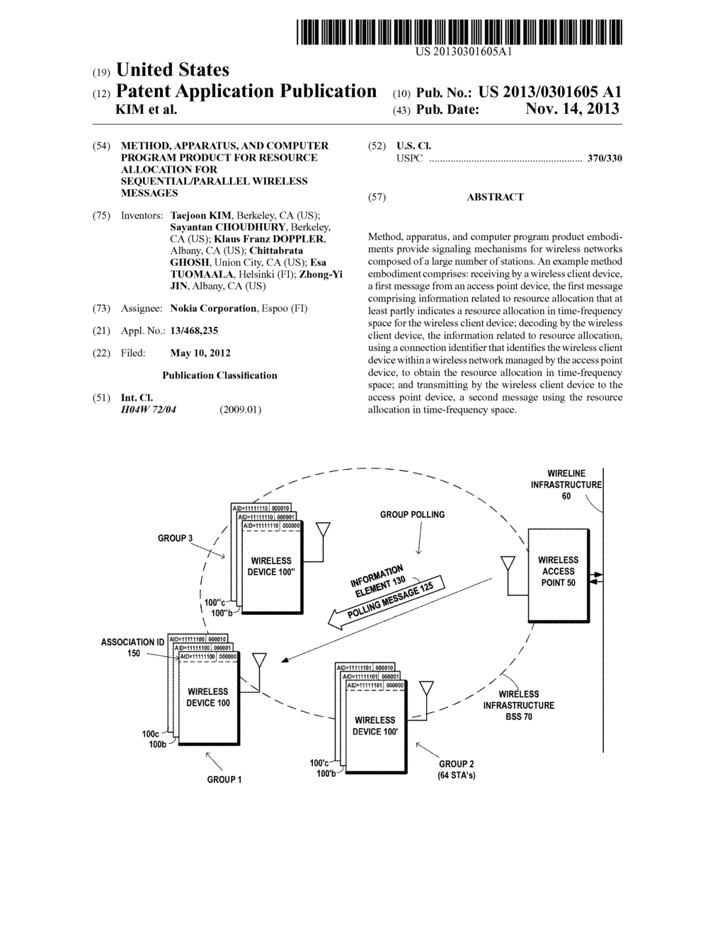 METHOD, APPARATUS, AND COMPUTER PROGRAM PRODUCT FOR RESOURCE ALLOCATION     FOR SEQUENTIAL/PARALLEL WIRELESS MESSAGES - diagram, schematic, and image 01