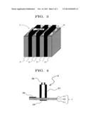 THERMALLY CONDUCTIVE MEMBER, AND BATTERY DEVICE USING THE SAME diagram and image