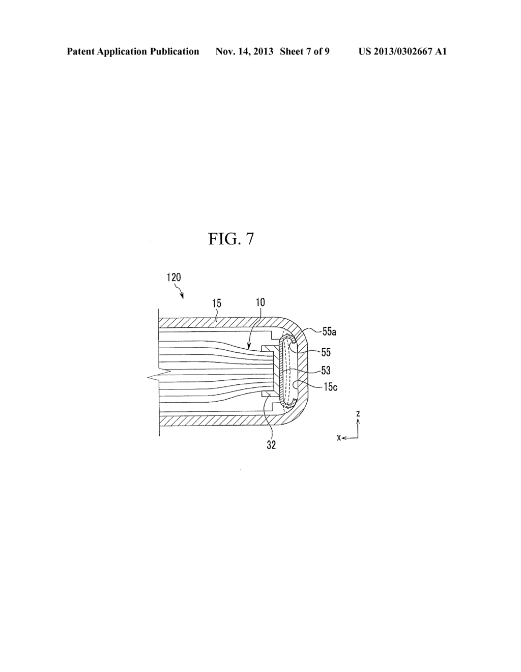 RECHARGEABLE BATTERY WITH BUFFER SHEET BETWEEN ELECTRODE ASSEMBLY AND     BATTERY CASE - diagram, schematic, and image 08