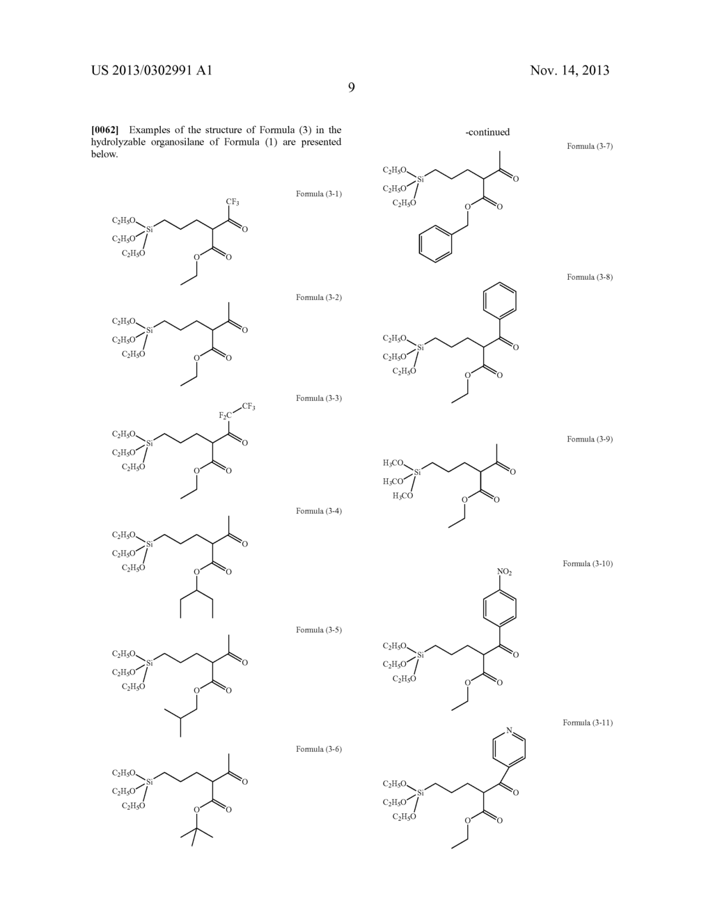 COMPOSITION FOR FORMING RESIST UNDERLAYER FILM, CONTAINING SILICON THAT     BEARS DIKETONE-STRUCTURE-CONTAINING ORGANIC GROUP - diagram, schematic, and image 10