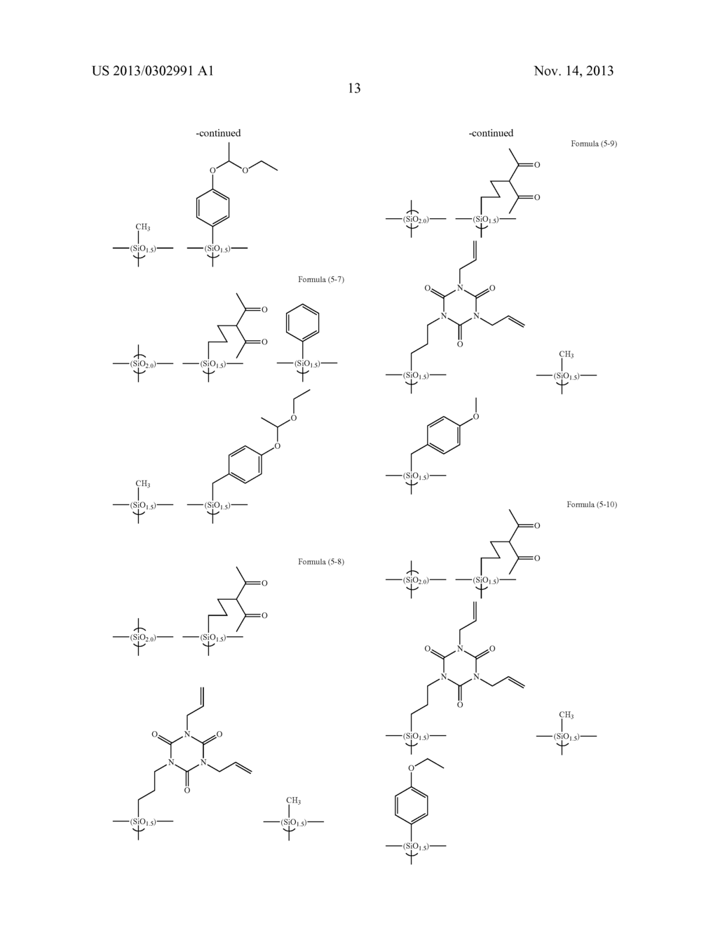 COMPOSITION FOR FORMING RESIST UNDERLAYER FILM, CONTAINING SILICON THAT     BEARS DIKETONE-STRUCTURE-CONTAINING ORGANIC GROUP - diagram, schematic, and image 14