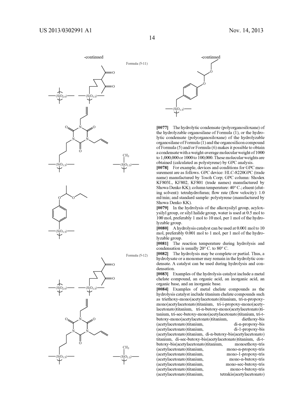 COMPOSITION FOR FORMING RESIST UNDERLAYER FILM, CONTAINING SILICON THAT     BEARS DIKETONE-STRUCTURE-CONTAINING ORGANIC GROUP - diagram, schematic, and image 15