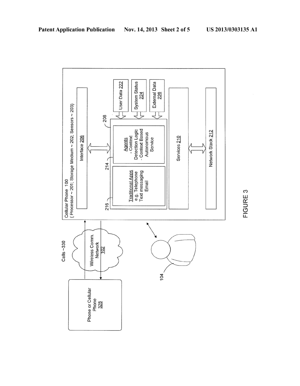 AUTONOMOUS, NON-INTERACTIVE, CONTEXT-BASED SERVICES FOR CELLULAR PHONE - diagram, schematic, and image 03