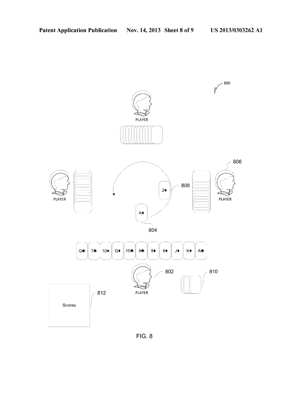 TRICK-TAKING CARD GAME WITH CARD REPLACEMENT BY AUCTION WINNER - diagram, schematic, and image 09