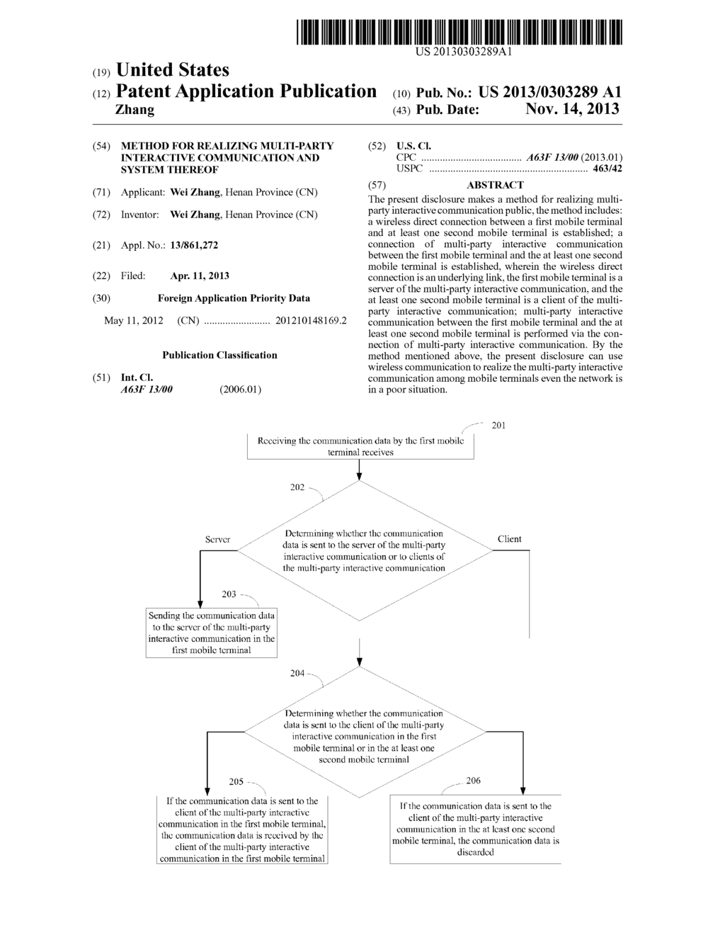 METHOD FOR REALIZING MULTI-PARTY INTERACTIVE COMMUNICATION AND SYSTEM     THEREOF - diagram, schematic, and image 01