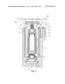 TRACTION-MEANS TENSIONING DEVICE HAVING A SECURING ELEMENT, AND INTERNAL     COMBUSTION ENGINE HAVING SUCH A TRACTION-MEANS TENSIONING DEVICE diagram and image