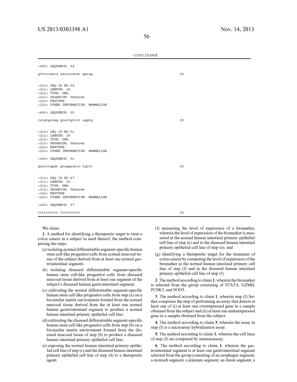 USE AND IDENTIFICATION OF BIOMARKERS FOR GASTROINTESTINAL DISEASES - diagram, schematic, and image 72