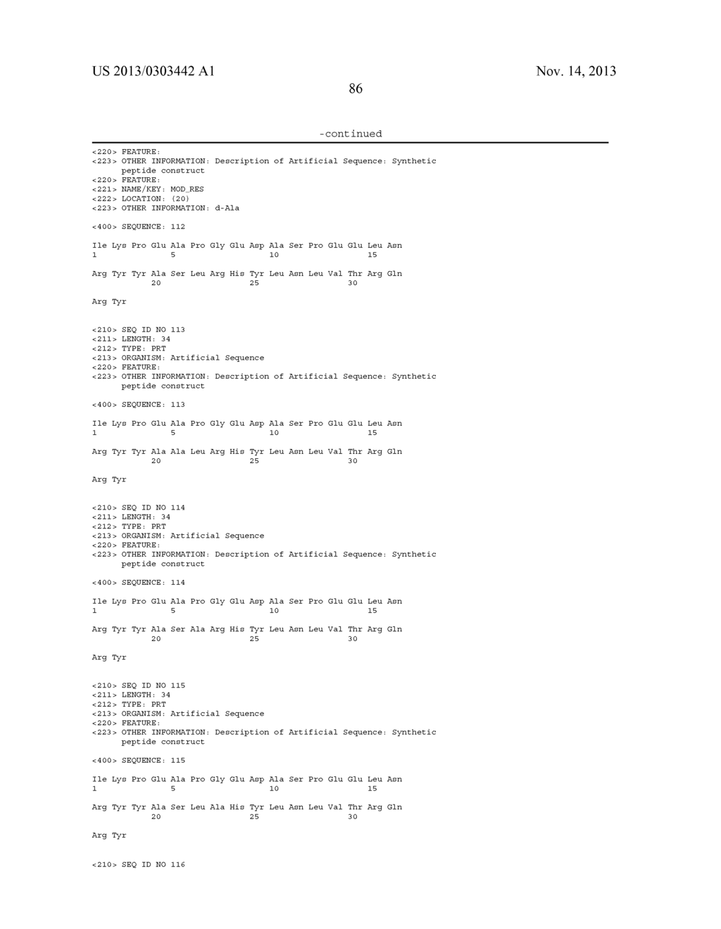 PANCREATIC POLYPEPTIDE FAMILY MOTIFS, POLYPEPTIDES AND METHODS COMPRISING     THE SAME - diagram, schematic, and image 144