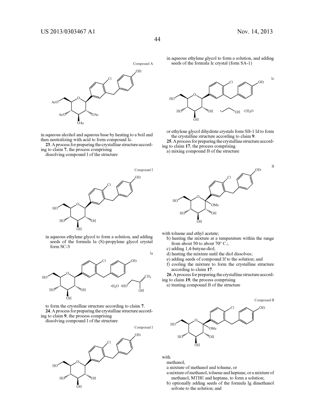 CRYSTAL STRUCTURES OF SGLT2 INHIBITORS AND PROCESSES FOR PREPARING SAME - diagram, schematic, and image 67