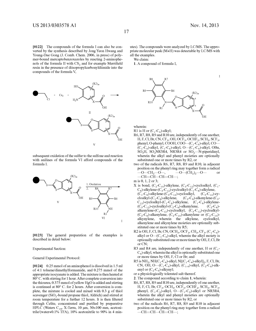 PHENYLAMINO-BENZOXAZOLE SUBSTITUTED CARBOXYLIC ACIDS, METHOD FOR THEIR     PRODUCTION AND USE THEREOF AS MEDICAMENTS - diagram, schematic, and image 18