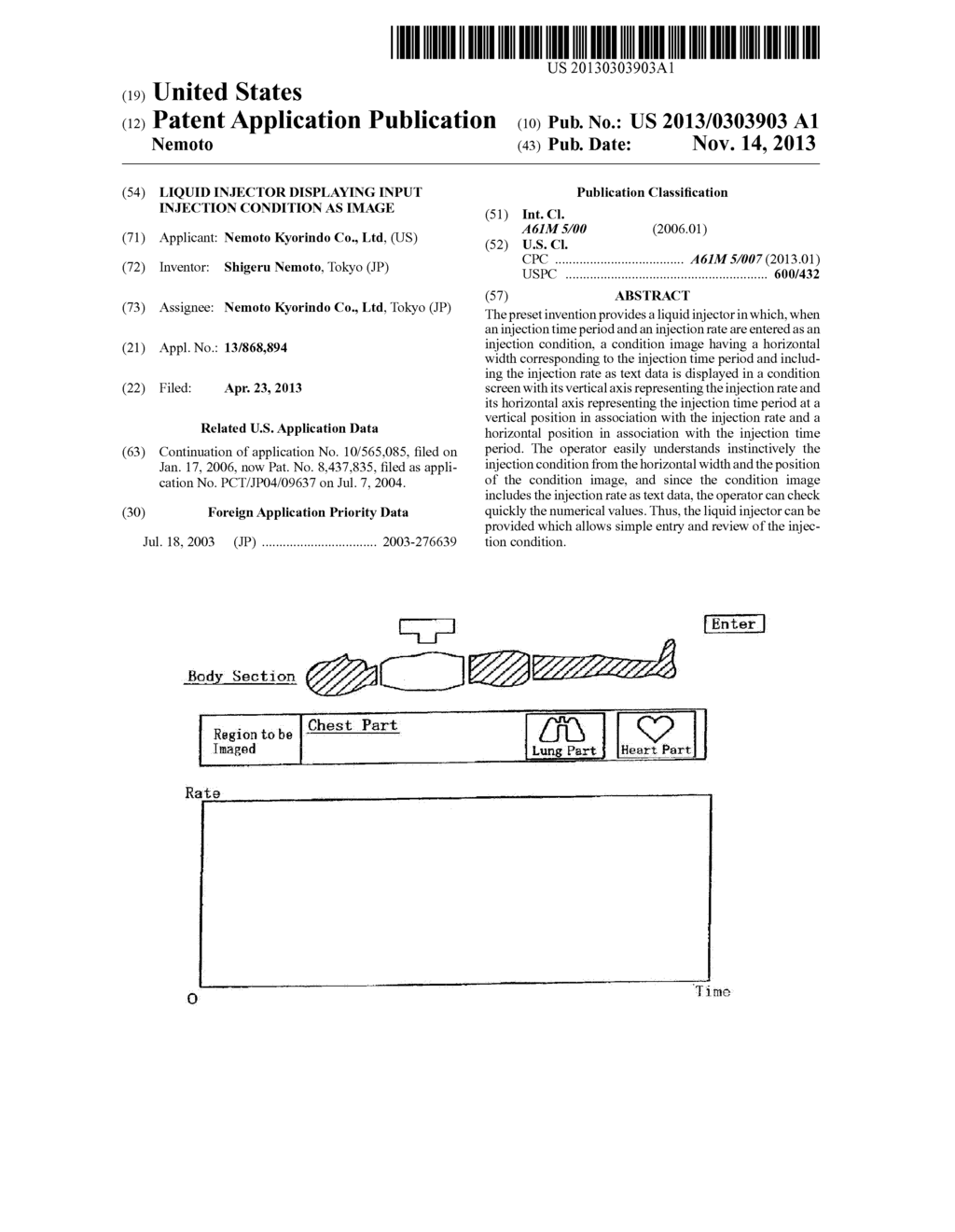 LIQUID INJECTOR DISPLAYING INPUT INJECTION CONDITION AS IMAGE - diagram, schematic, and image 01