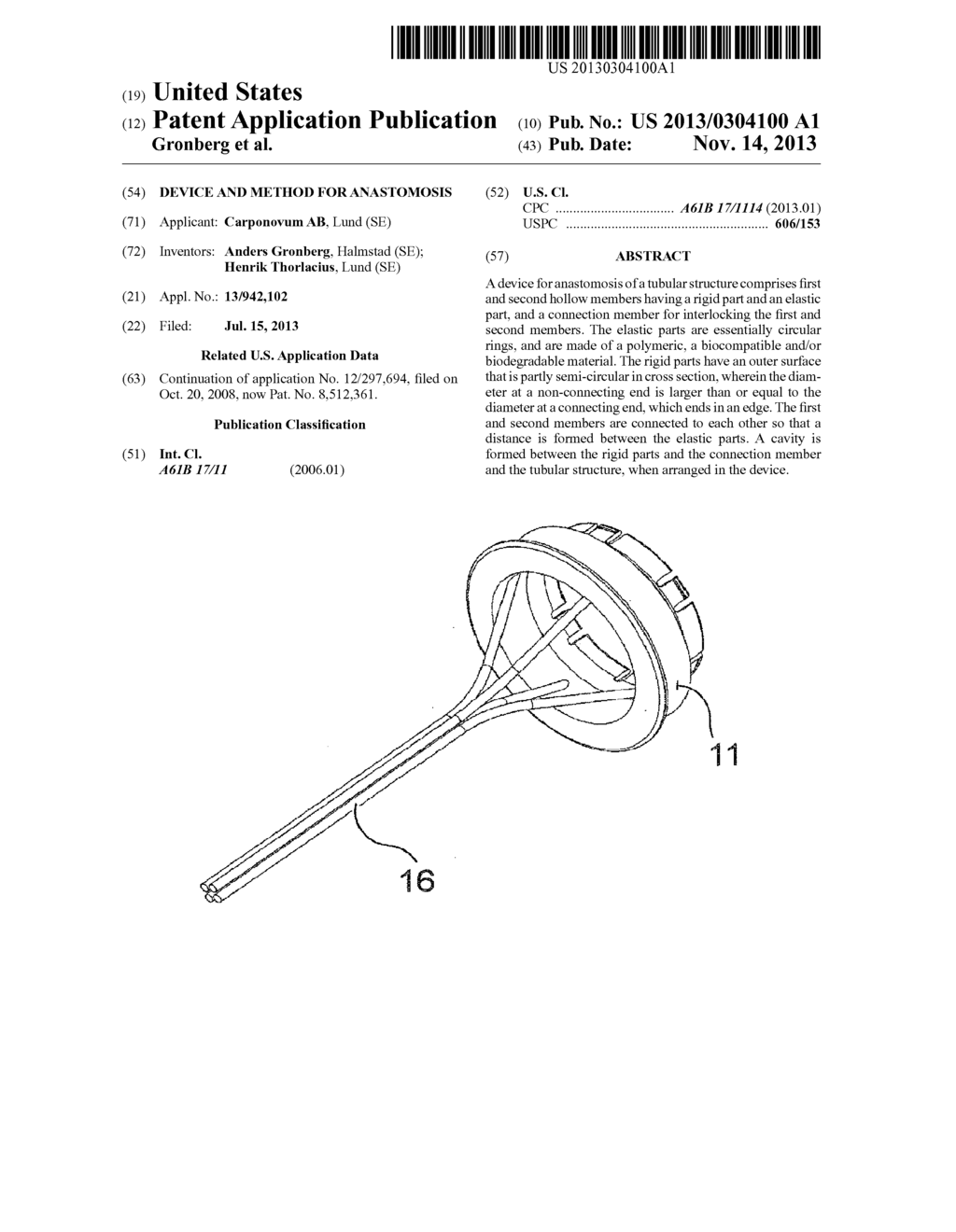 DEVICE AND METHOD FOR ANASTOMOSIS - diagram, schematic, and image 01