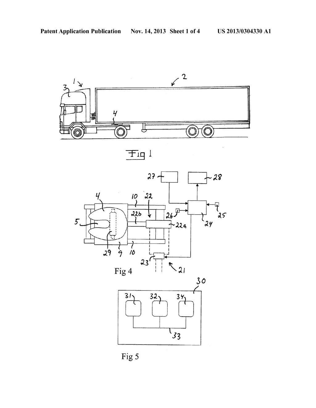 METHOD AND SYSTEM FOR REGULATING THE LINEAR POSITION OF A FIFTH WHEEL - diagram, schematic, and image 02