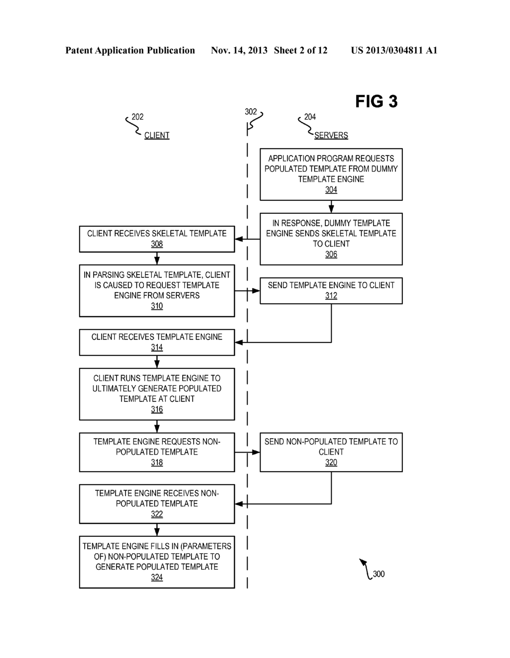 Offloading filling of template parameters to client from server - diagram, schematic, and image 03