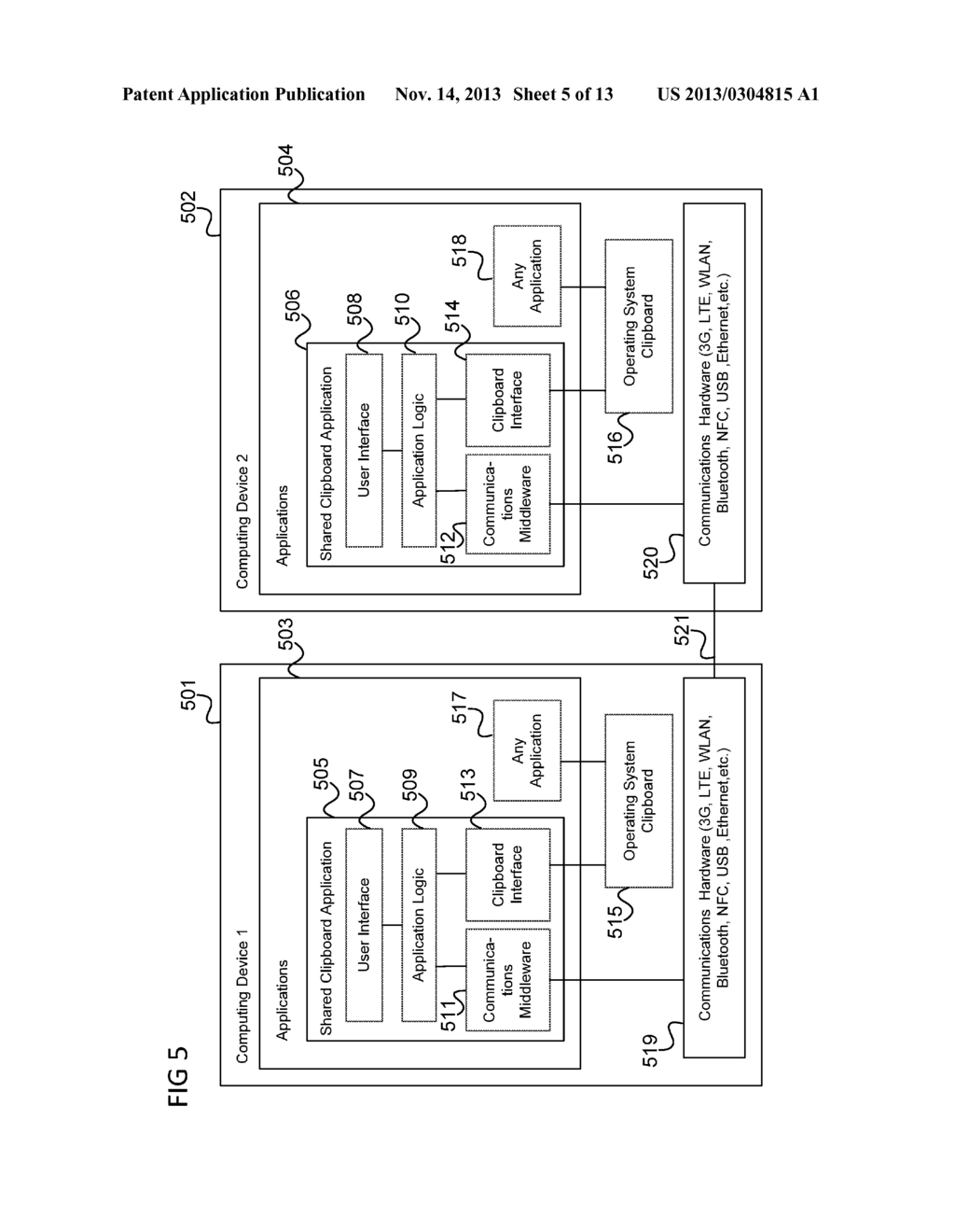 METHOD FOR TRANSFERRING DATA BETWEEN A FIRST DEVICE AND A SECOND DEVICE - diagram, schematic, and image 06