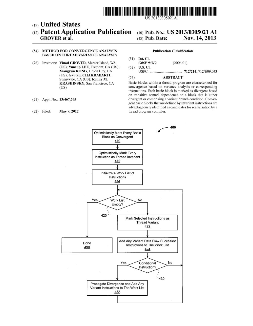 METHOD FOR CONVERGENCE ANALYSIS BASED ON THREAD VARIANCE ANALYSIS - diagram, schematic, and image 01