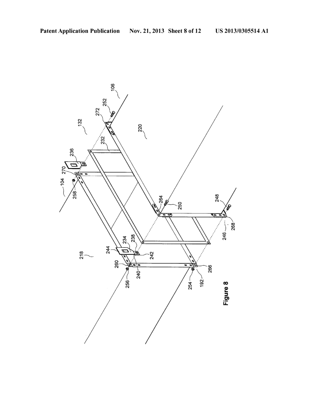 METHOD AND APPARATUS FOR SUSPENDING DUCT BY INSERTED CORNER MEMBERS - diagram, schematic, and image 09