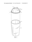 Domed Cup Lid for Holding an Inverted Can or Bottle diagram and image