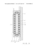 ROLLER MAINTAINING CHAIN AND METHOD FOR MAKING ROLLER MAINTAINING CHAIN     AND LINEAR MOVEMENT DEVICE diagram and image