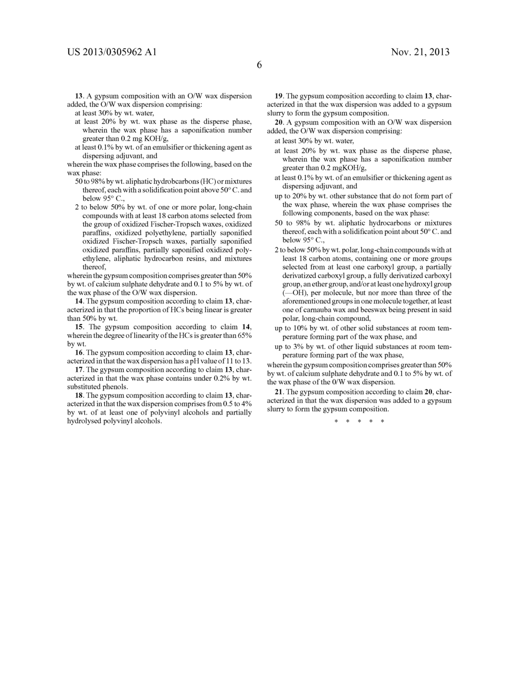 O/W Wax Dispersions and Gypsum Products Obtainable From These - diagram, schematic, and image 08