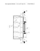 METHOD AND DEVICE FOR BREAKING UP A FRESH AND HOT COKE CHARGE IN A     RECEIVING TROUGH diagram and image