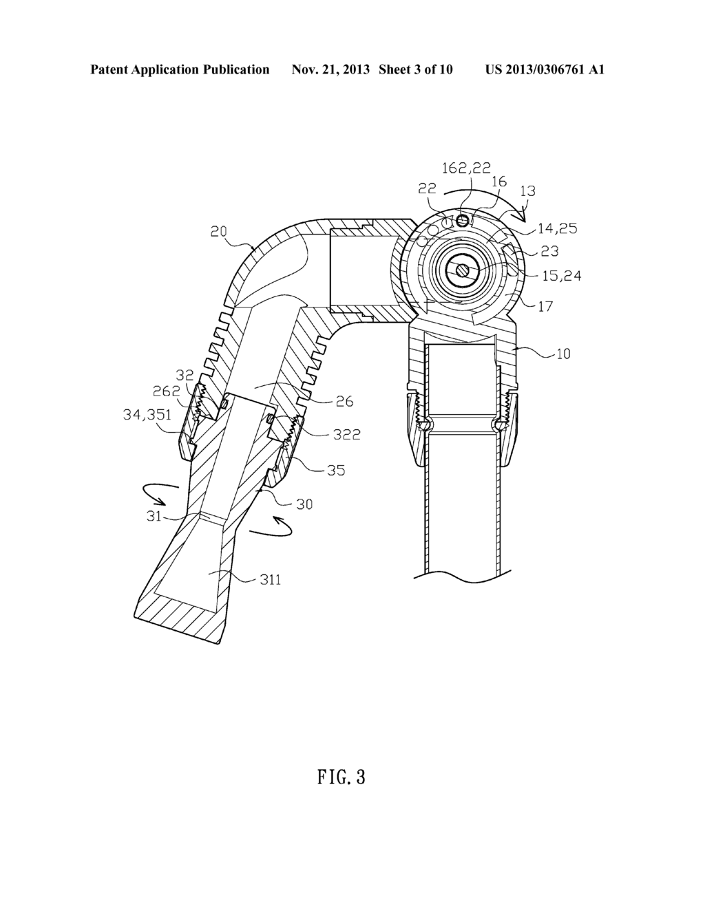 WASHING APPARATUS WITH ADJUSTABLE WATER SPRAYING HEAD - diagram, schematic, and image 04