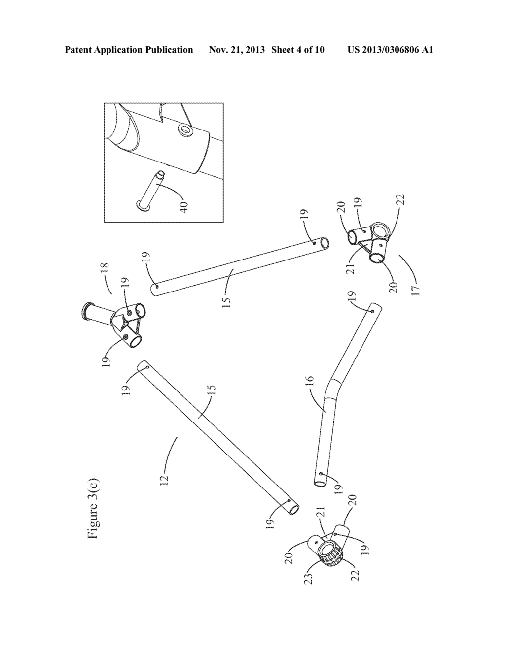 ADJUSTABLE ASSEMBLY FOR PROVIDING ALL-TERRAIN SUPPORT TO TABLES AND OTHER     STRUCTURES - diagram, schematic, and image 05